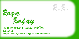 roza rafay business card